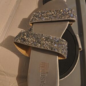 Silver Glitter Sandals